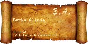 Barka Alinda névjegykártya